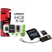 Cartão de Memória SD Class 10 Multikit 64gb MBLY10G2 com Adaptador Kingston