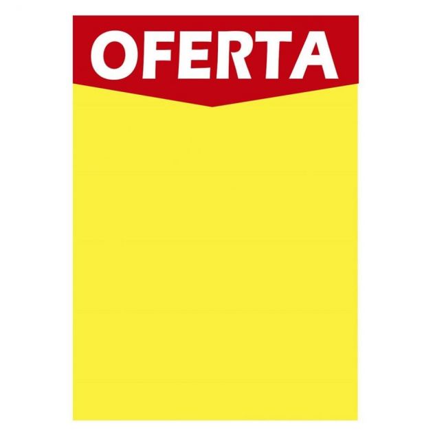 Cartaz em Papel Duplex Amarelo Oferta 42x60cm unitario