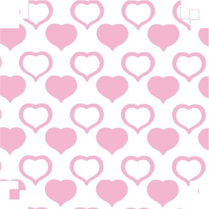 Cartolina Dupla Face Dois Corações Rosa 48cm x 66cm