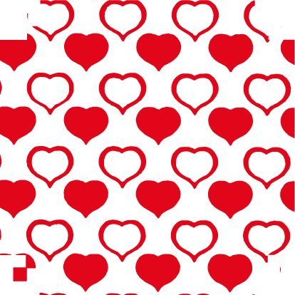 Cartolina Dupla Face Dois Corações Vermelho 48cm x 66cm