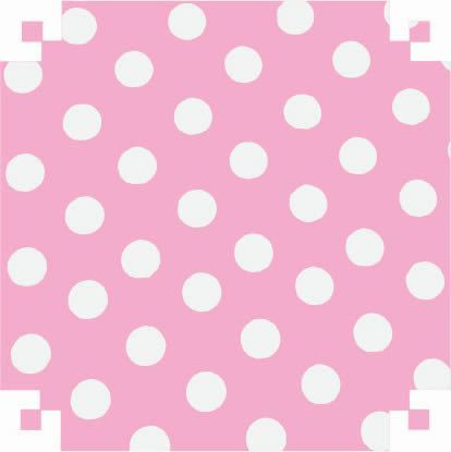 Cartolina Dupla Face Rosa com Bolas Brancas 48cm x 66cm 150g