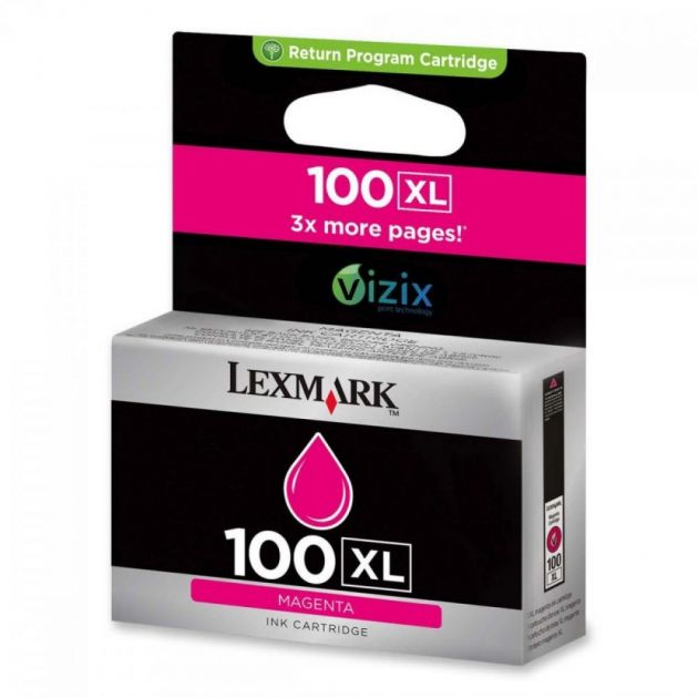 Cartucho Lexmark Original 100XL 14N1070 10,6 ml - Magenta