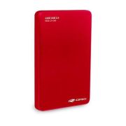 Case para HD 2,5" USB 2.0 Sata CH-200 C3Tech Vermelho