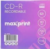 CD-R Maxprint com envelope de Fábrica