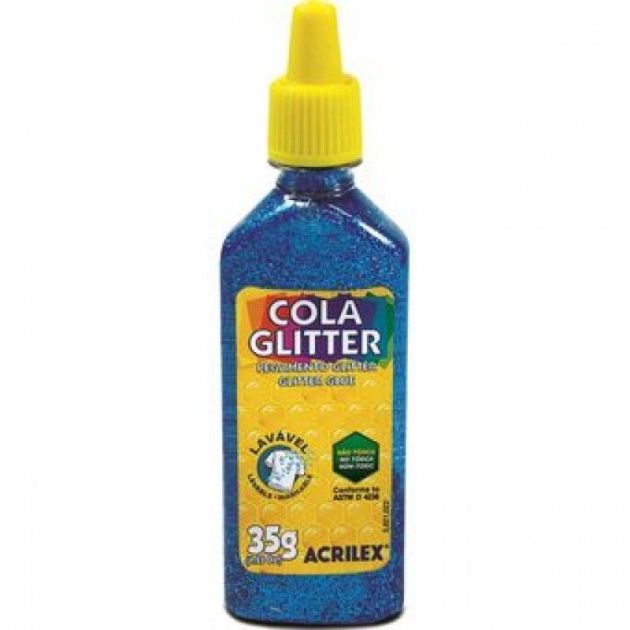 Cola glitter Acrilex 35g - Azul