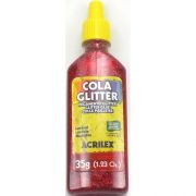 Cola glitter Acrilex 35g - Vermelha
