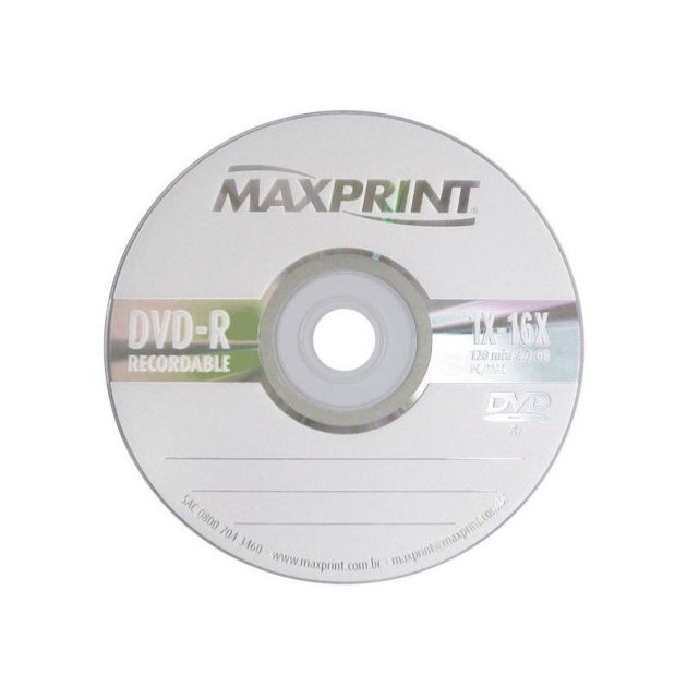DVD-R Maxprint Sem Embalagem *Unidade*