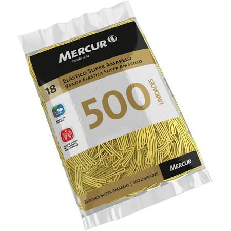 Elástico de Borracha Mercur N.18 Super Amarelo com 500 unidades