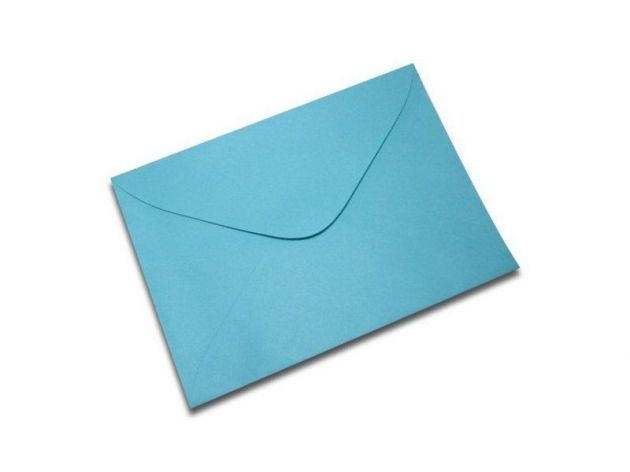 Envelope Carta Azul Claro Color Plus com 10 Unidades 114mm x 162mm
