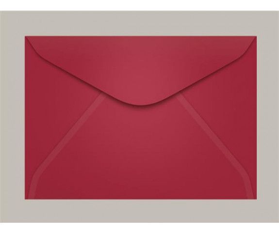 Envelope Carta Vermelho Escuro Color Plus com 10 Unidades 114mm x 162mm