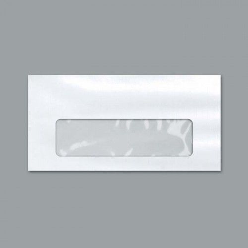 Envelope Ofício com Janela 11,4cm x 22,9cm 75g com 1000 Unidades Branco