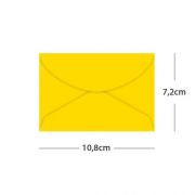 Envelope Visita Amarelo Color Plus com 10 Unidades 72mm x 108mm