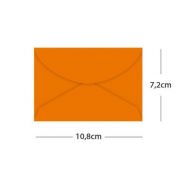 Envelope Visita Laranja Color Plus com 10 Unidades 72mm x 108mm