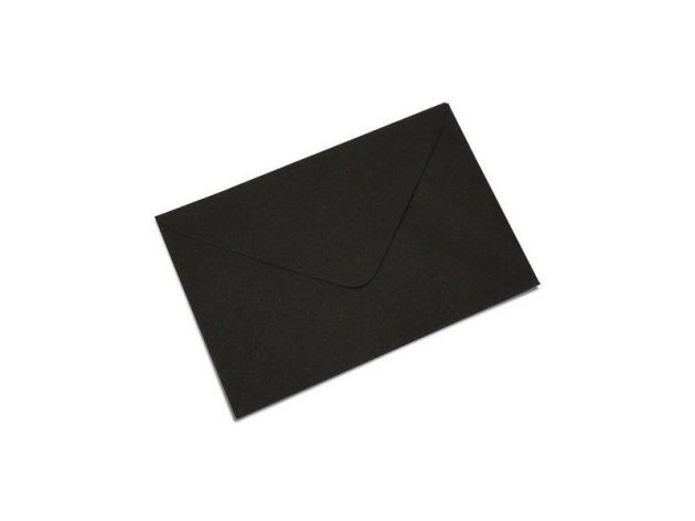 Envelope Visita Preto Color Plus com 10 Unidades 72mm x 108mm