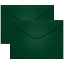 Envelope Visita Verde Escuro Color Plus com 10 Unidades 72mm x 108mm