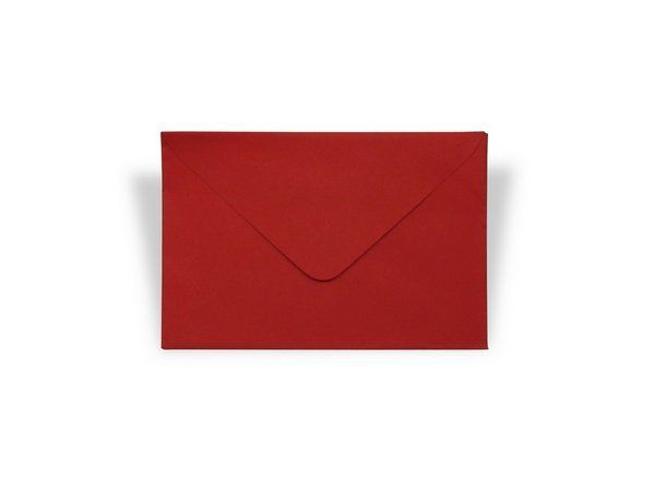 Envelope Visita Vermelho Claro Color Plus com 10 Unidades 72mm x 108mm