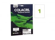 Etiqueta Colacril Inkjet + Laser 1 Etiqueta/folha Carta com 25 folhas Ref. CC285