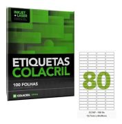 Etiqueta  080 Carta com 100  Folhas Colacril (CC187)