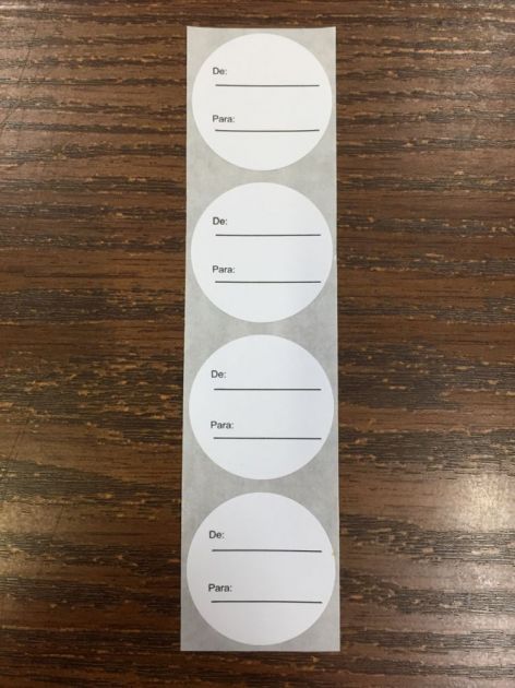 Etiqueta Oval para Presente G-4 De/Para com 100 Unidades