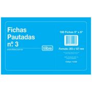 Ficha Pautada 5x8 com 100 Folhas N°3