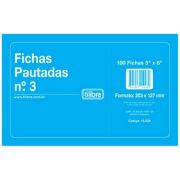 Ficha Pautada 5x8 com 100 Folhas N°3