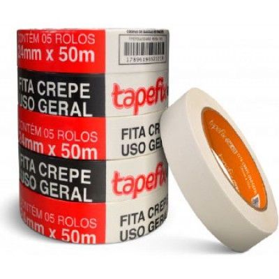 Fita Adesiva 24mmx50m Crepe Tapefix Adere