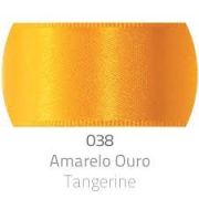 Fita de Cetim Amarelo Ouro 15mm com 10 metros