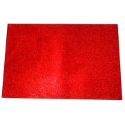 Folha de EVA 40x48cmx2mm Glitter Vermelho *Unidade*