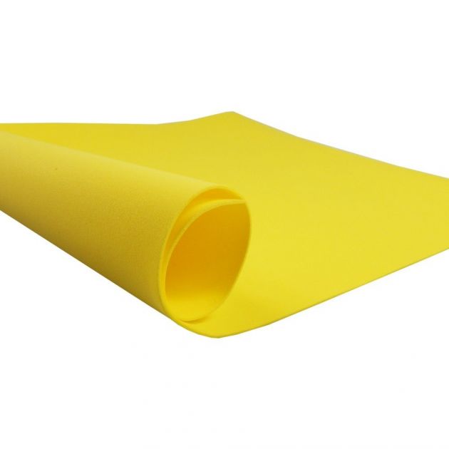 Folha de EVA 48x40cmx2mm Liso Amarelo *Unidade*
