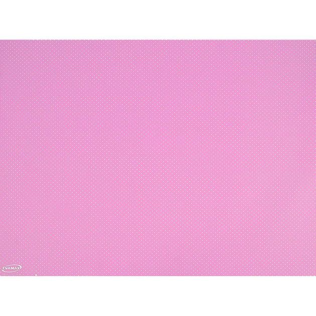 Folha de EVA 40x48cmx2mm Decorado Rosa com Bolinha Branca *Unidade*