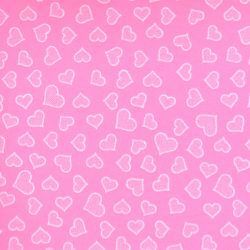 Folha de EVA 40x48cmx2mm Decorado Rosa com Coração Prata *Unidade*
