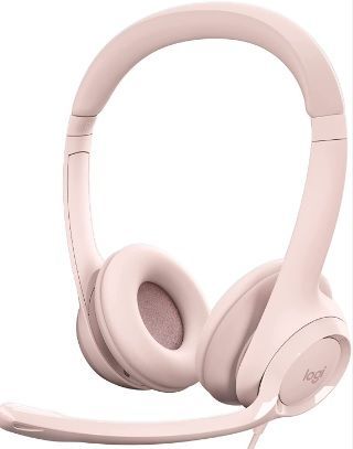 Fone de Ouvido com Microfone Headset Supra-auricular Logitech H390 Rosa