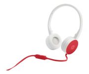 Fone de Ouvido + Microfone Headset Supra-auricular HP Casque H2800 Branco e Vermelho