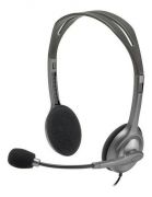 Fone de Ouvido com Microfone Headset Supra-auricular Logitech H111 P2 Preto e Prata