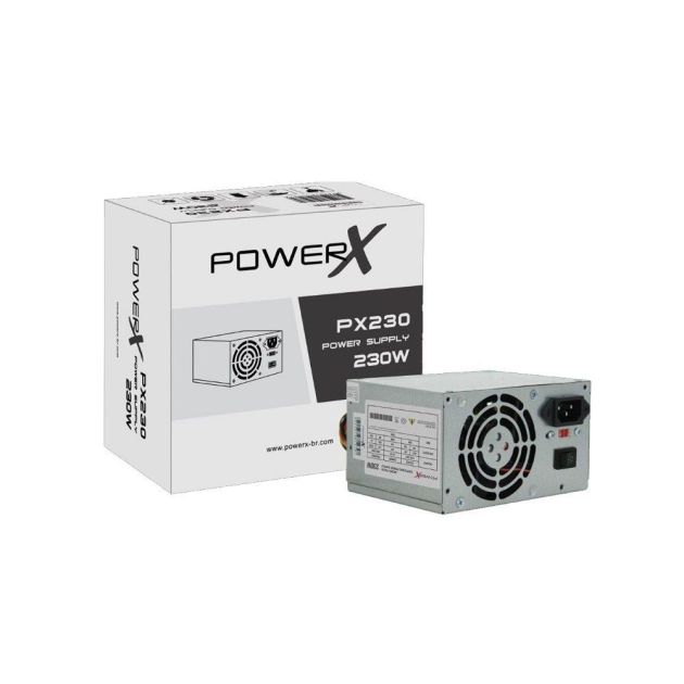 Fonte de Alimentação ATX 230W PX230 com cabo de força PowerX