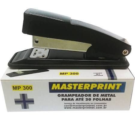 Grampeador Master MP300 Metal 20 Folhas