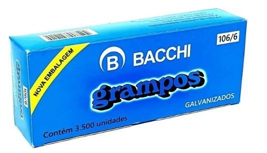 Grampos para Grampeador 106/6 Bacchi Rocama Galvanizado com 3.500 unidades