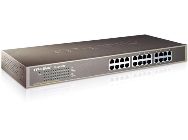 Switch 24 Portas 10/100 Mbps TL-SF1024 Aço Rack Tp-Link