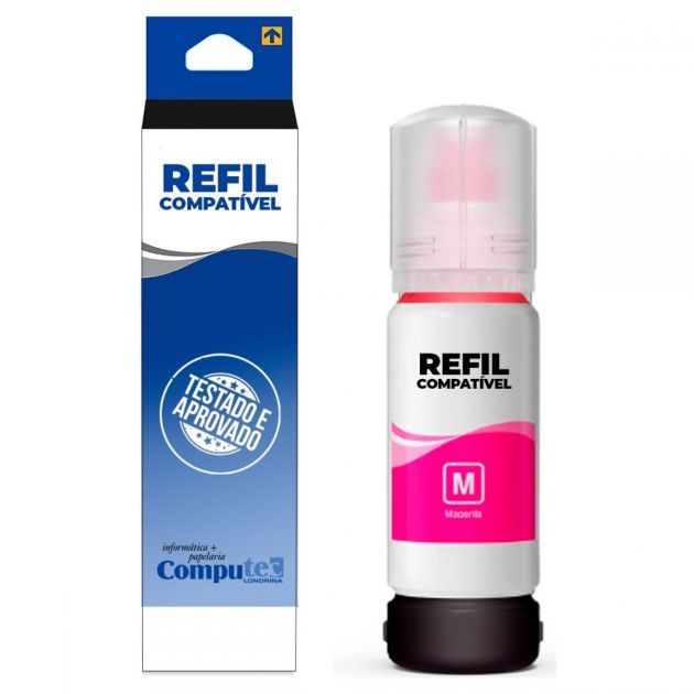 Refil de Tinta Compatível HP Vivera Color 100 ml Corante - Rosa / Magenta