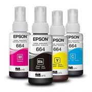 Kit Refil Epson T664 4 Cores - Preto , Ciano, Amarelo e Magenta