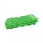 Lacres de Segurança plastico numerados verde 23 cm pct c/ 100 unidades Plastef