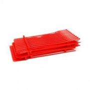 Lacres de Segurança plastico numerados vermelho 16 cm pct c/ 100 unidades Plastef