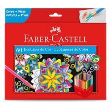 Lápis de Cor Faber Castell com 60 Cores