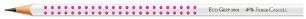 Lápis Preto Triangular Nº 2 Faber Castell Ecolápis Grip 2001 *Unidade* *Cor Externa Neon Rosa*