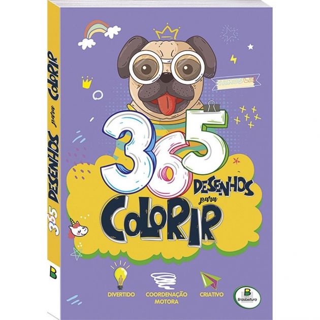 Livro 365 Desenhos para Colorir Roxo Todolivro