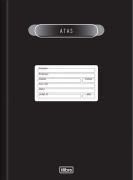 Livro Ata Capa Dura Preta sem Margem e com Pauta 200 folhas 37A Tilibra