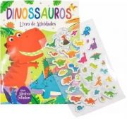 Livro Atividades Dinossauros com adesivos fofinhos