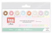 Marcador de Páginas com 160 marcadores Holic Fofurices Donuts Tris