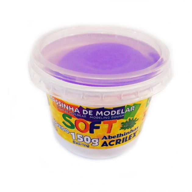 Massinha para Modelar Acrilex 150g Soft Violeta