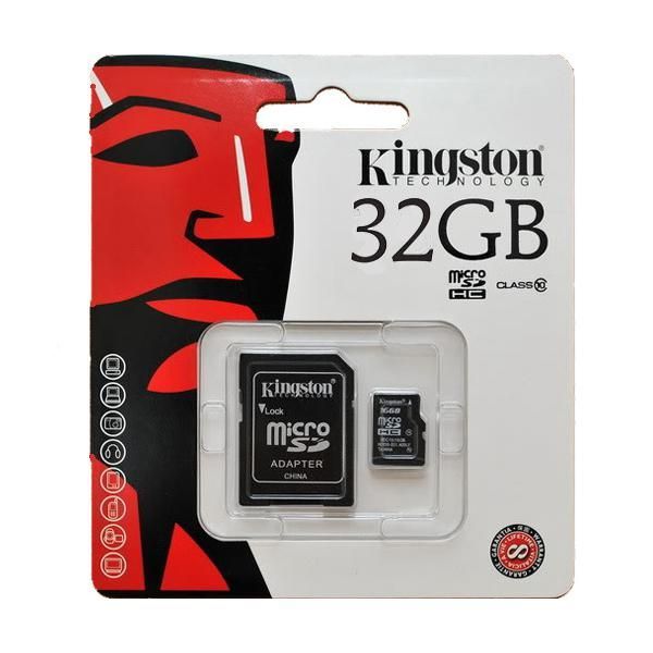 Cartão de Memória Micro SD Class 10 32gb com Adaptador Kingston